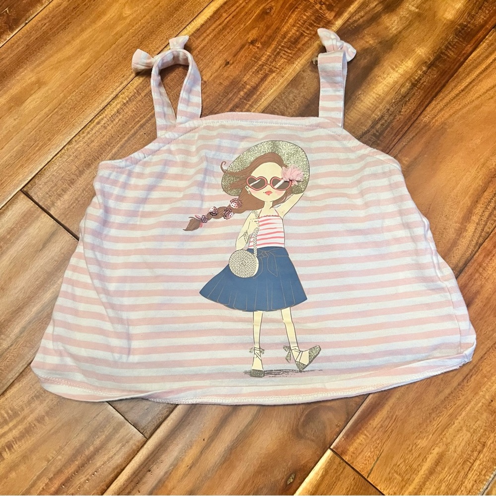 Girl’s max studio kids striped tank top. Size 7/8